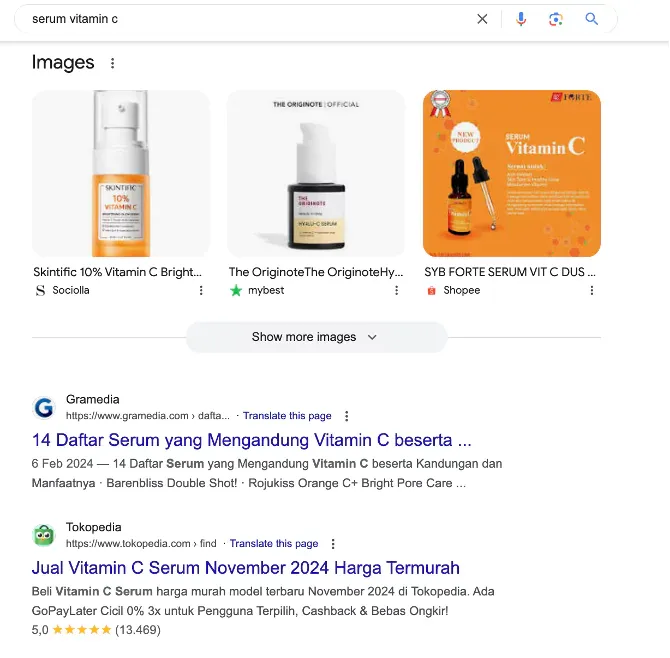 Image Results SERP dan Implementasinya pada Strategi SEO E-Commerce